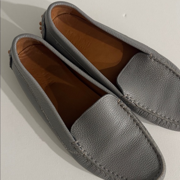 M. Gemi Loafers Italian Leather Soft Drivers Shoes Size 40 Grey - Picture 2 of 6